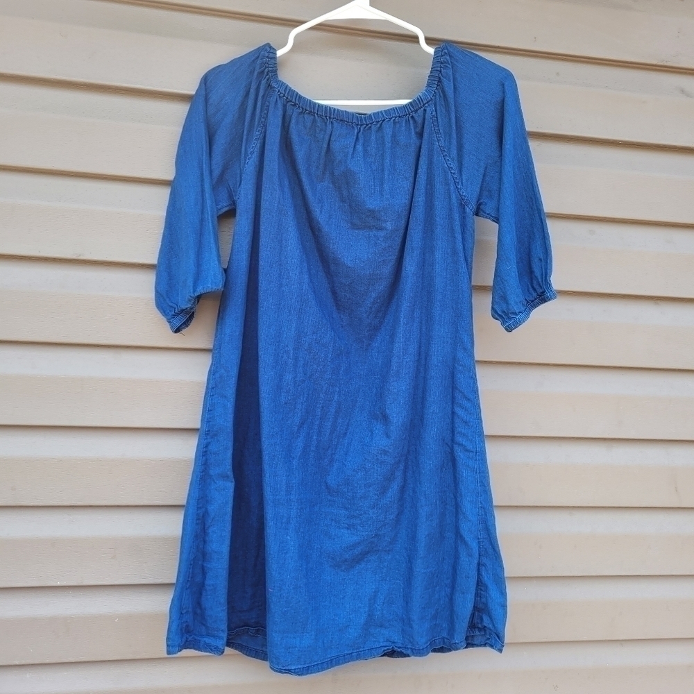 Madewell Off The Shoulder Bell Sleeve Dress Size XS - Picture 5 of 9